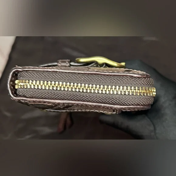 Coach Est. 1941 Rare Zoe Double Buckle Patchwork Leather Long Wallet EUC - Picture 10 of 16